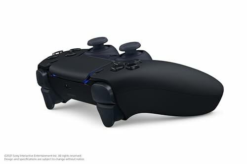 Black gaming controller with ergonomic design