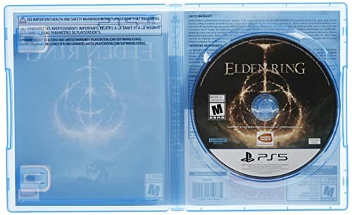 Elden Ring PS5 game case with disc inside.